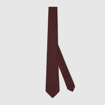 GUCCI Equestrian Silk Jacquard Tie