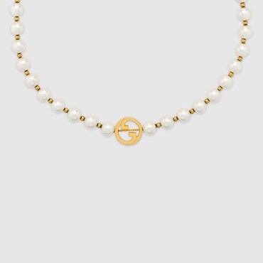 GUCCI Interlocking Pearl Necklace