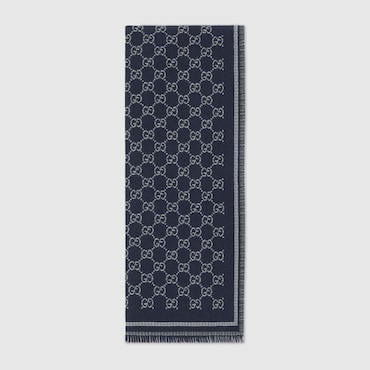 GUCCI GG Wool Jacquard Scarf