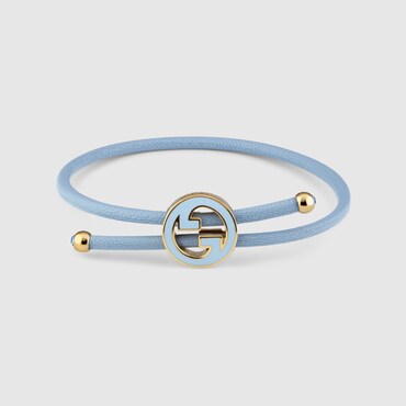 GUCCI Bracelet With Enamel Round Interlocking G
