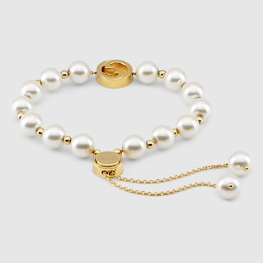 GUCCI Interlocking Pearl Bracelet