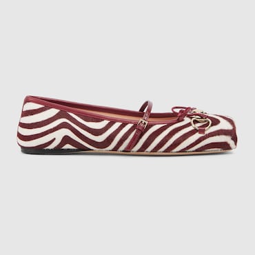 GUCCI Women's Horsebit Ballet Flat, Size 41 IT