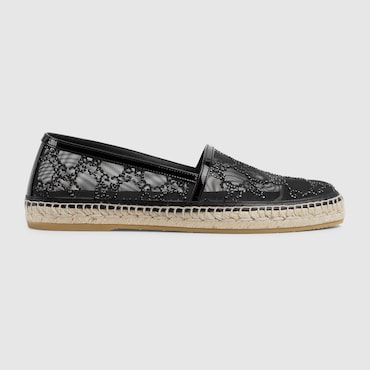 GUCCI Women's Crystal GG Espadrille, Size 36 IT