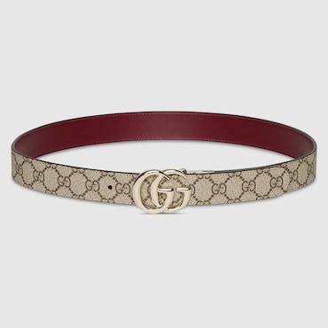 GUCCI Reversible GG Marmont Wide Belt, Size 100