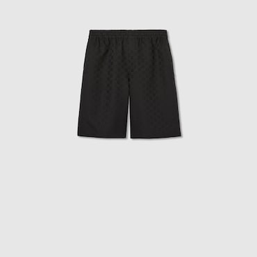 GUCCI GG Canvas Linen Blend Shorts, Size 56