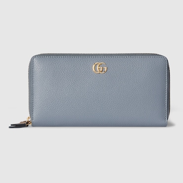 GUCCI Bi-color GG Marmont Zip Around Wallet