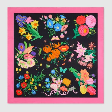 GUCCI 90 X 90 Project Printed Silk Carré