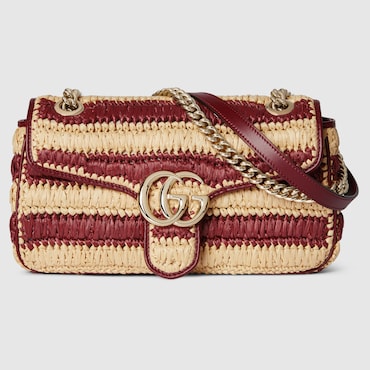 GUCCI GG Marmont Woven Medium Shoulder Bag
