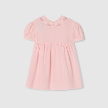 GUCCI Baby - Embroidered Silk Dress, Size 12-18 MONTHS