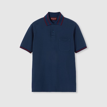 GUCCI Cotton Piquet Polo Shirt, Size XS