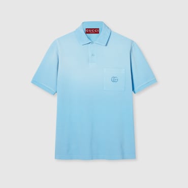 GUCCI Poloshirt Aus Baumwoll-Piqué Mit Stickerei, Größe M
