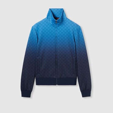 GUCCI Printed Neoprene Zip Jacket, Size XXXL
