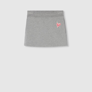GUCCI Mini Jersey Skirt With Patch, Size XS