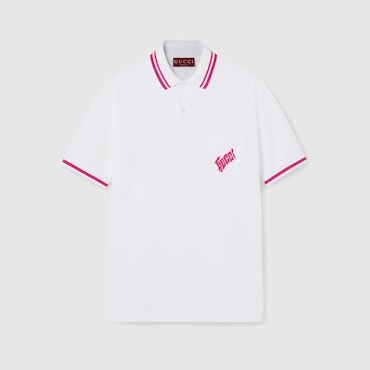 GUCCI Cotton Polo Shirt With Embroidery, Size XXXL