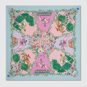GUCCI Printed Silk Twill Carré