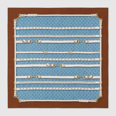 GUCCI Printed Silk Twill Carré