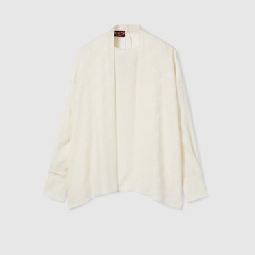 GUCCI Marina Chain Silk Jacquard Top, Size 42 IT