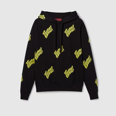 GUCCI Embroidered Cotton Jersey Sweatshirt, Size XS