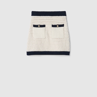 GUCCI Fine Cotton Crochet Skirt, Size M