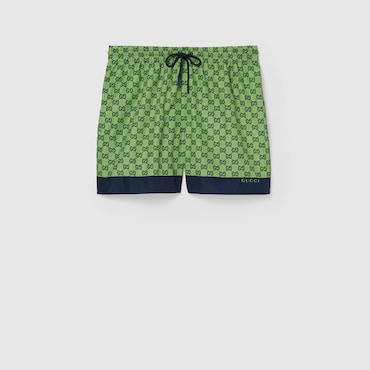 GUCCI Printed Poplin Tech Swim Shorts, Size 48 IT