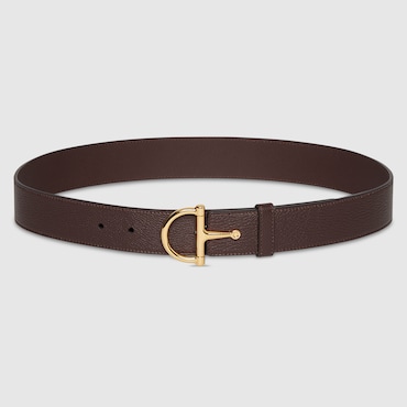 GUCCI Belt With Half-Horsebit Buckle, Size 70