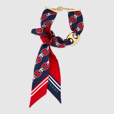 GUCCI Marina Chain Silk Necklace