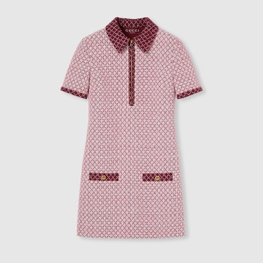 GUCCI Diamond Cotton Bouclé Dress, Size 44 IT