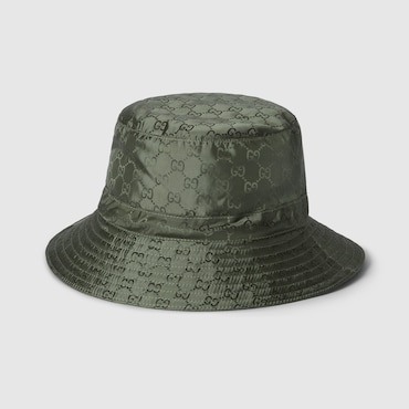 GUCCI Reversible GG Nylon Bucket Hat, Size L