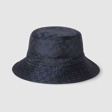GUCCI Reversible GG Nylon Bucket Hat, Size L