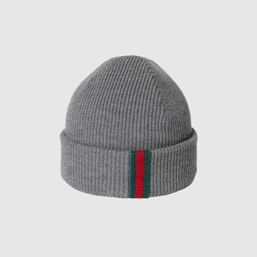 GUCCI Wool Hat With Web, Size S