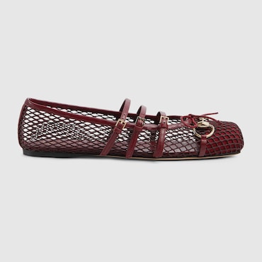 GUCCI Women's Horsebit Ballet Flat, Size 37.5 IT