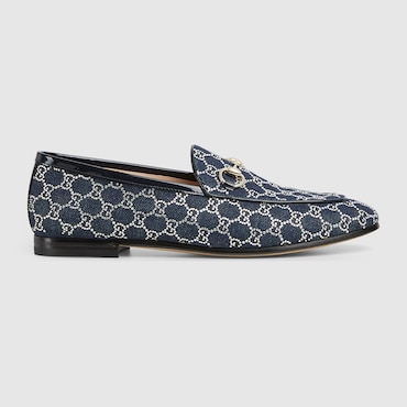 GUCCI Mocassins Jordaan Avec Détail GG En Cristaux Pour Femme, Taille 35.5 IT