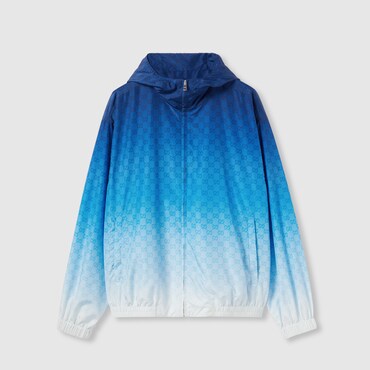 GUCCI Printed Technical Poplin Zip Jacket, Size 58