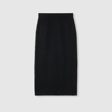 GUCCI GG Macramé Skirt, Size 38 IT
