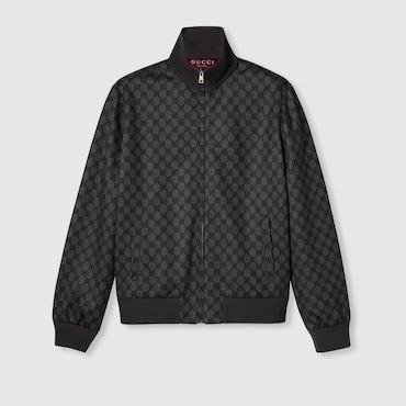 GUCCI Printed Technical Jersey Zip Sweatshirt, Size XS