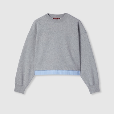 GUCCI Cotton Jersey Sweatshirt With Embroidery, Size XS