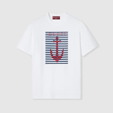 GUCCI Printed Cotton Jersey T-shirt, Size XXS