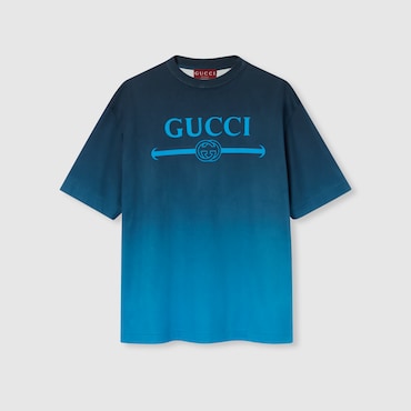 GUCCI Technical Cotton Jersey T-shirt With Print, Size L