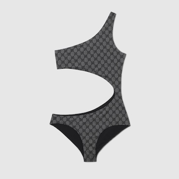 GUCCI Printed GG Stretch Jersey Swimsuit, Size XS