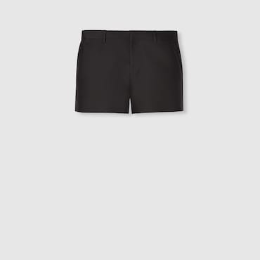 GUCCI Short En Gabardine De Laine Et Soie, Taille 50 IT