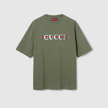 GUCCI Heavy Cotton Jersey T-shirt With Print, Size XXL