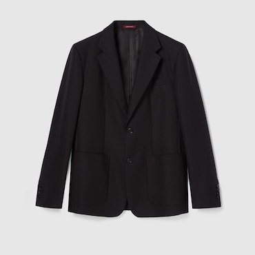 GUCCI Single Breasted Cotton Canvas Jacket, Size 44 IT