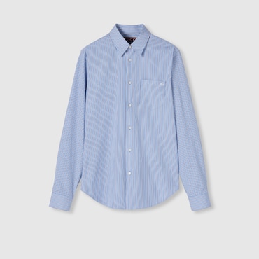 GUCCI Cotton Poplin Shirt With Embroidery, Size 15
