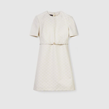 GUCCI GG Cotton Gabardine Dress, Size 42 IT