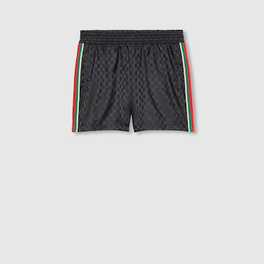 GUCCI GG Print Nylon Swim Shorts, Size 50 IT