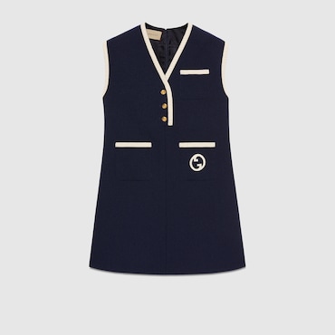 GUCCI Minikleid Aus Tweed Im Retro-Stil Mit GG, Größe 36 IT