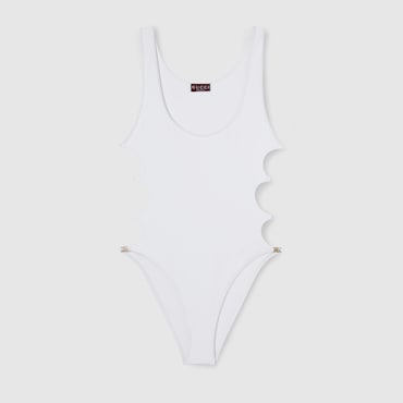 GUCCI Sparkling Stretch Jersey Swimsuit, Size M