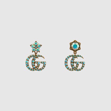 GUCCI GG Marmont Crystal Earrings