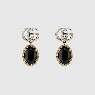 GUCCI GG Marmont Crystal Earrings
