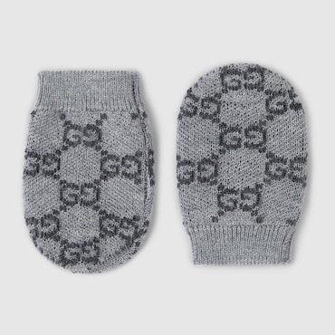 GUCCI Baby - GG Wool Mittens, Size M